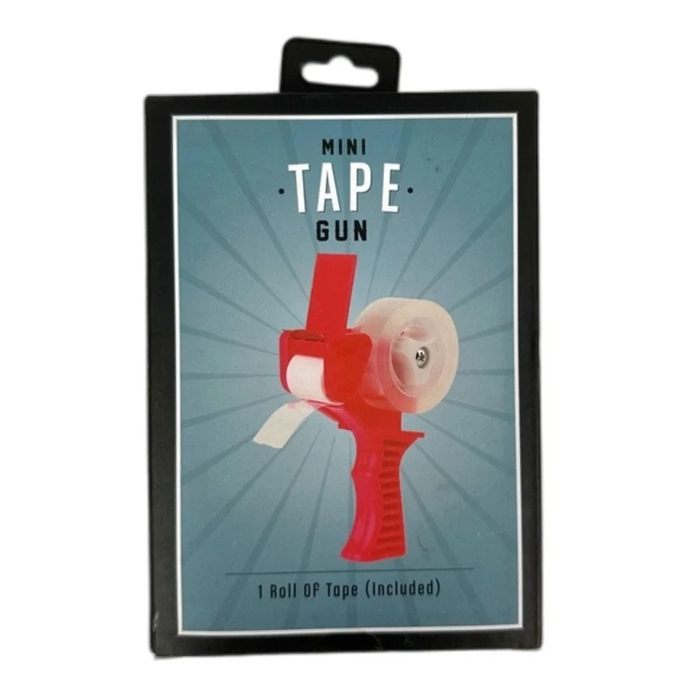 Red Mini Tape Gun Brand New In Box Novelty Gift Packaging Shipping